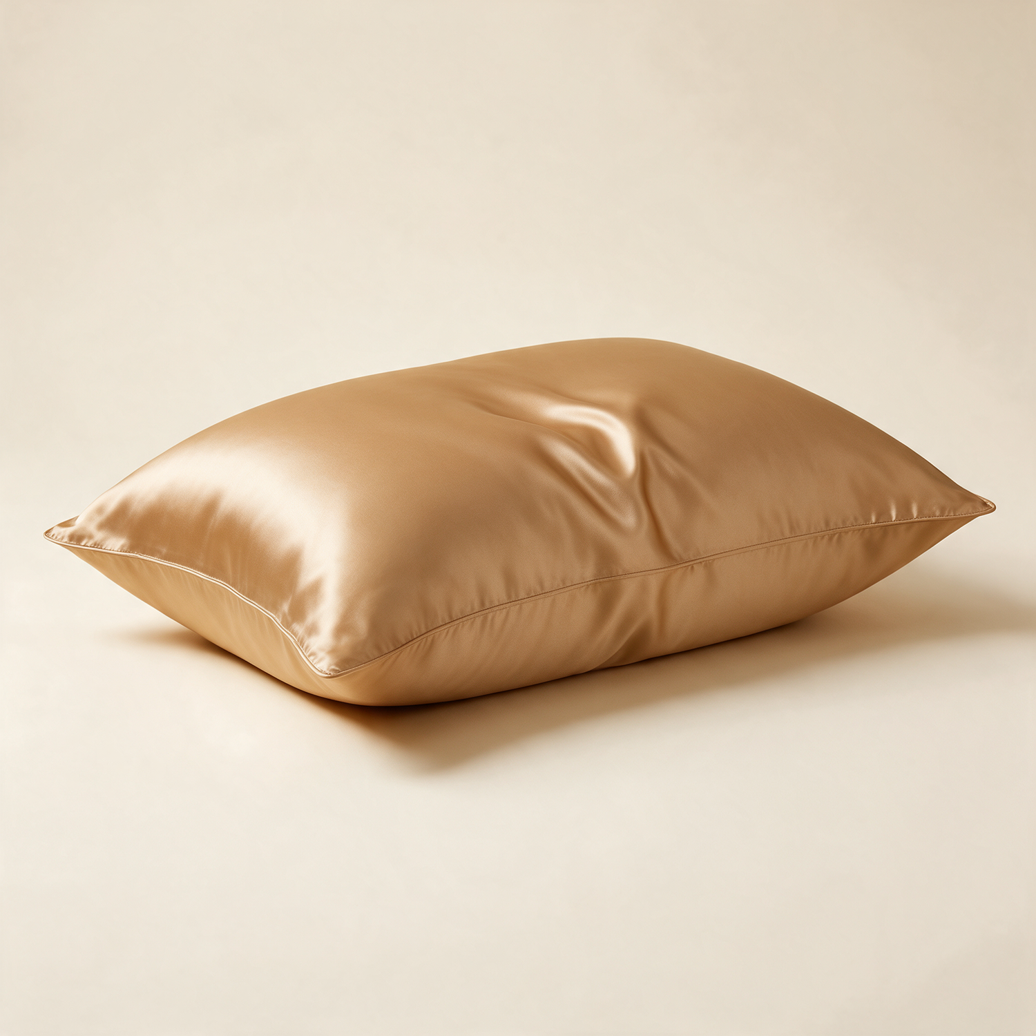 The Cuprae copper-infused pillowcase on a standard pillow against a cream backdrop